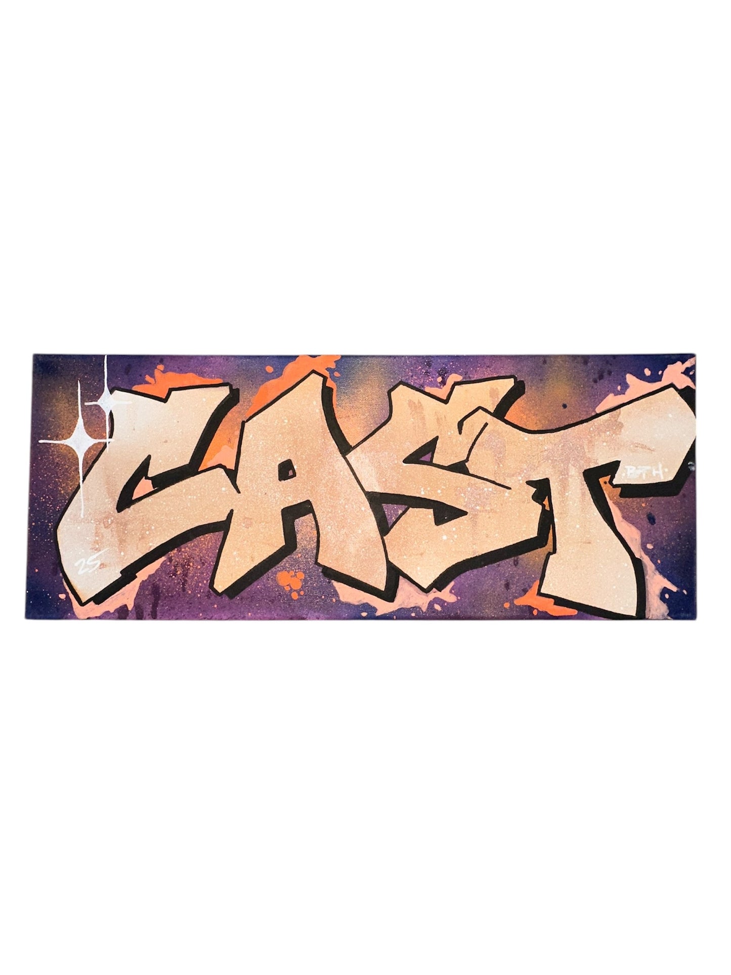 Beige and purple, light canvas by Cast